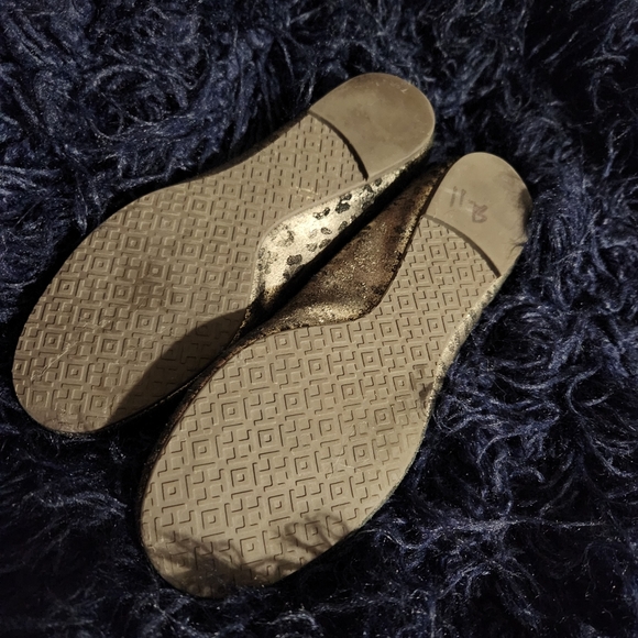 Tory Burch REVA Ballet Powdered Cheetah Animal Print Metal Logo Flats Size 7M - Picture 6 of 6